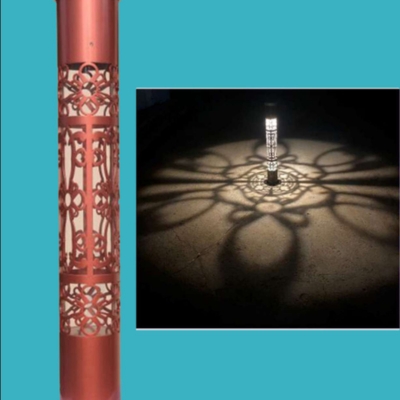 LI-8175 Floral Patterned Bollard Light